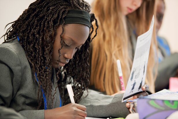 Picture of girls studying