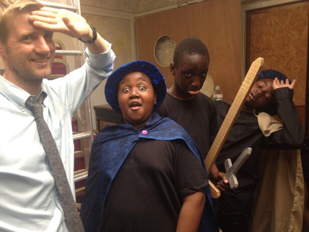 Picture of students about to perform in Romeo and Juliet